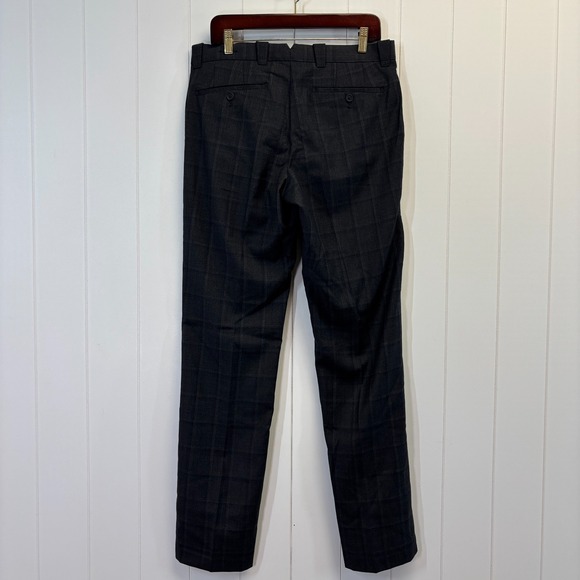 Bloomingdales The Mens Store Career Plaid Dress Pants Size 32 X 34 Preppy Office - Picture 2 of 9